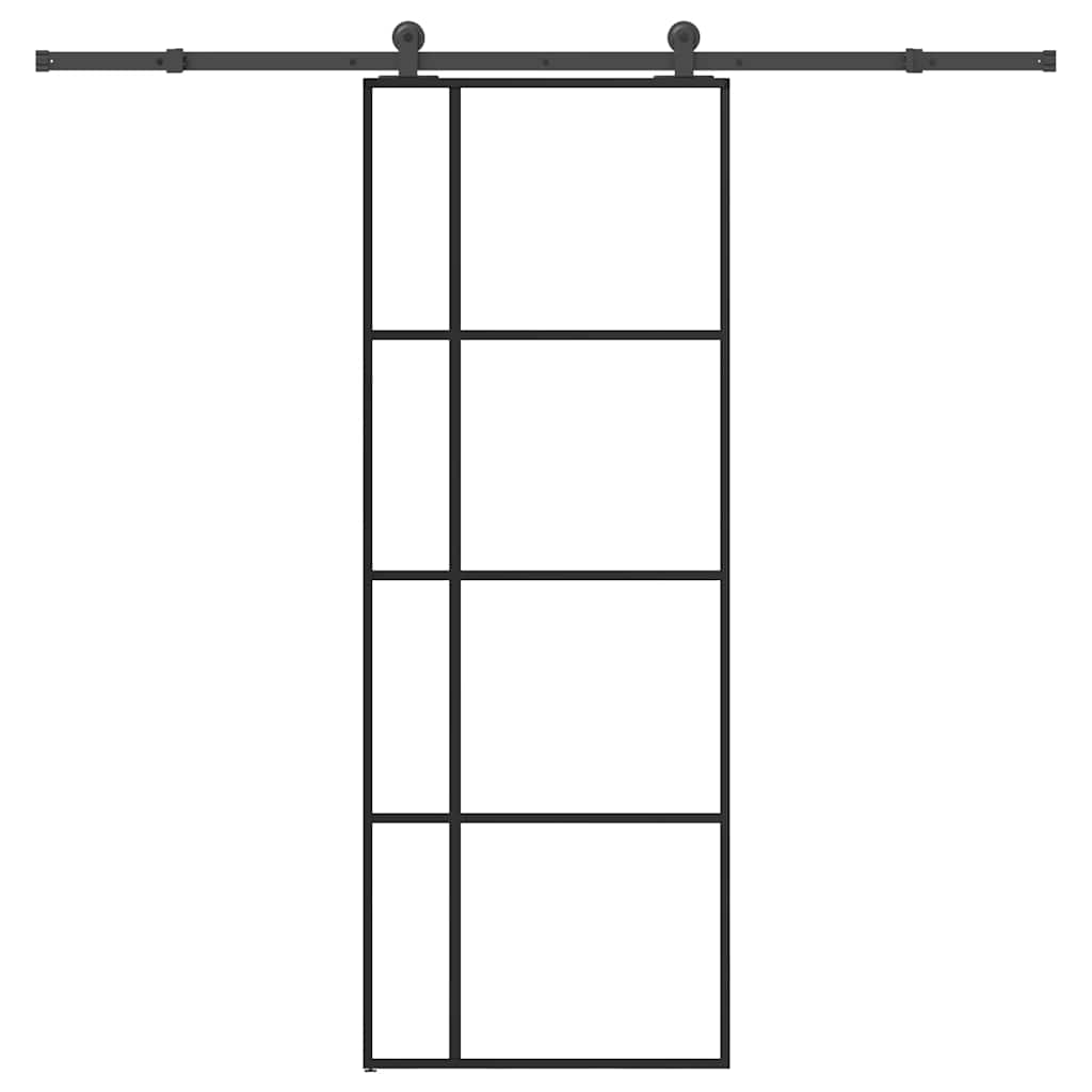 Schiebetür Mit Beschlag 76X205 Cm Esg-Glas & Aluminium