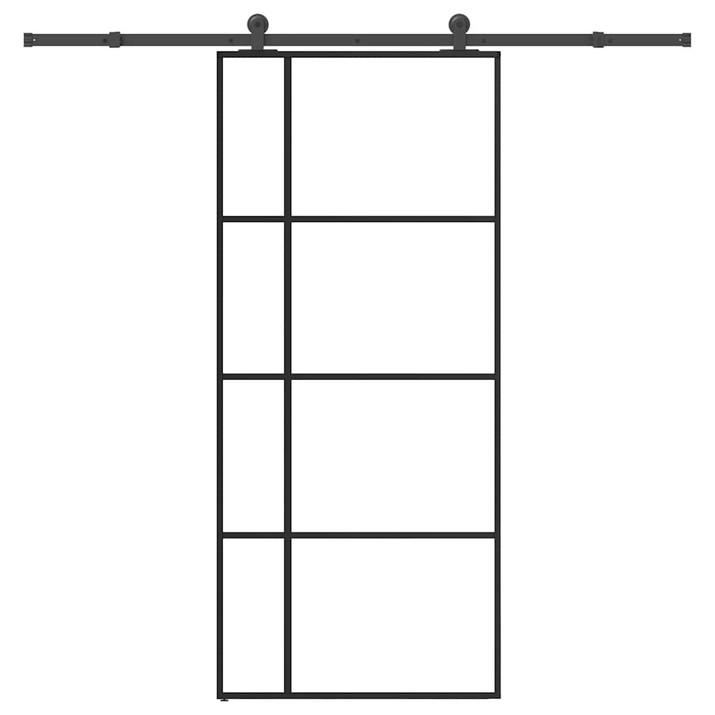 Schiebetür Mit Beschlag 76X205 Cm Esg-Glas & Aluminium
