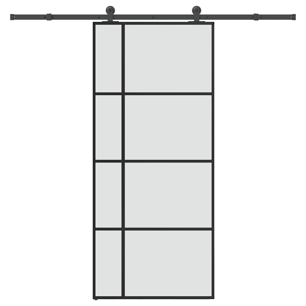 Schiebetür Mit Beschlag 76X205 Cm Esg-Glas & Aluminium