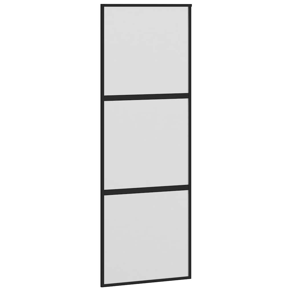 Schiebetür Mit Beschlag 76X205 Cm Hartglas & Aluminium