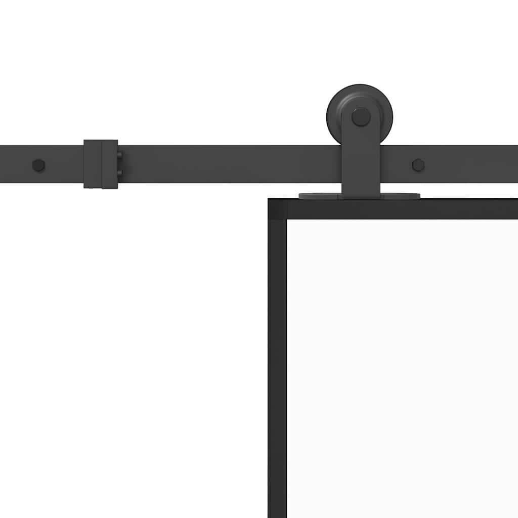 Schiebetür Mit Beschlag 76X205 Cm Hartglas & Aluminium