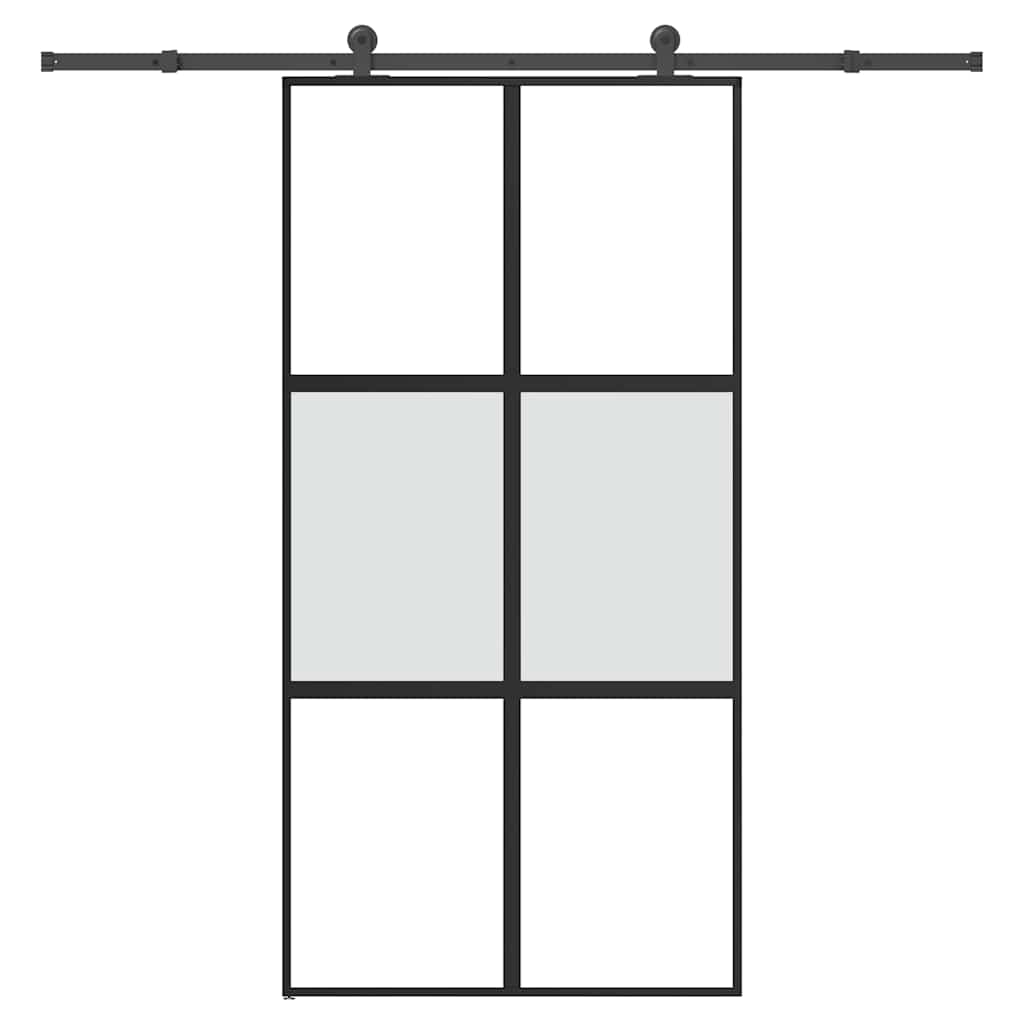 Schiebetür Mit Beschlag 76X205 Cm Hartglas & Aluminium