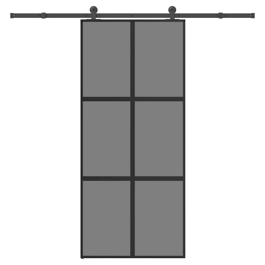 Schiebetür Mit Beschlag 76X205 Cm Hartglas & Aluminium