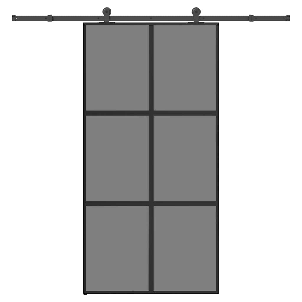 Schiebetür Mit Beschlag 76X205 Cm Hartglas & Aluminium