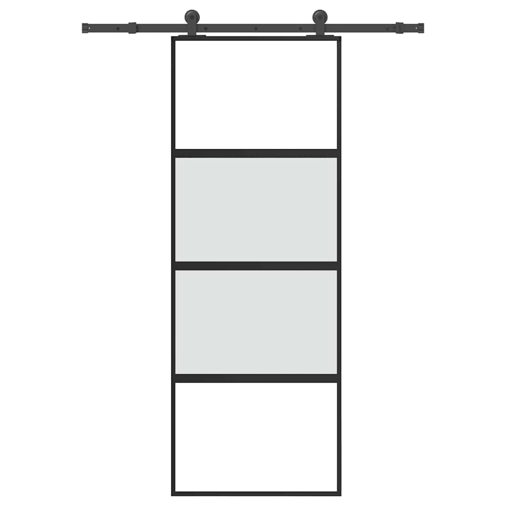 Schiebetür Mit Beschlag 102,5X205 Cm Hartglas & Aluminium