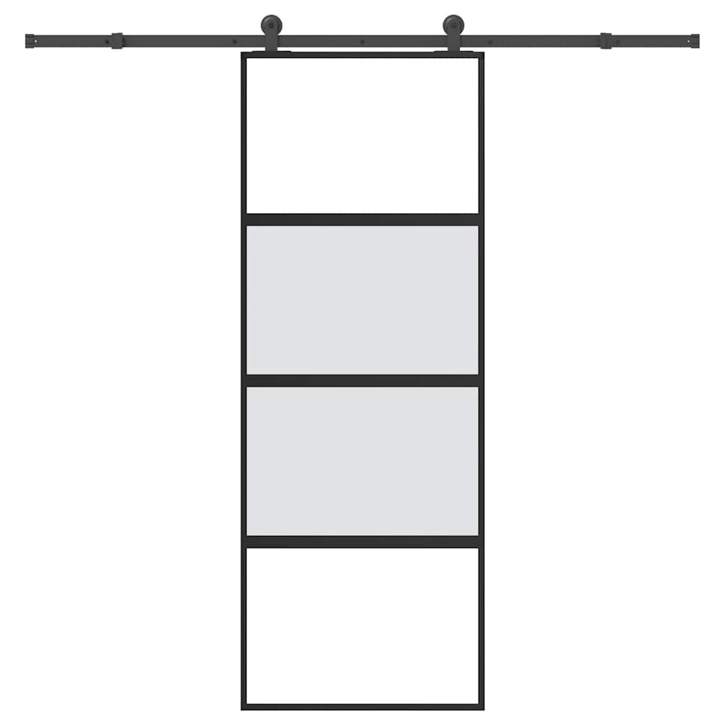 Schiebetür Mit Beschlag 102,5X205 Cm Hartglas & Aluminium