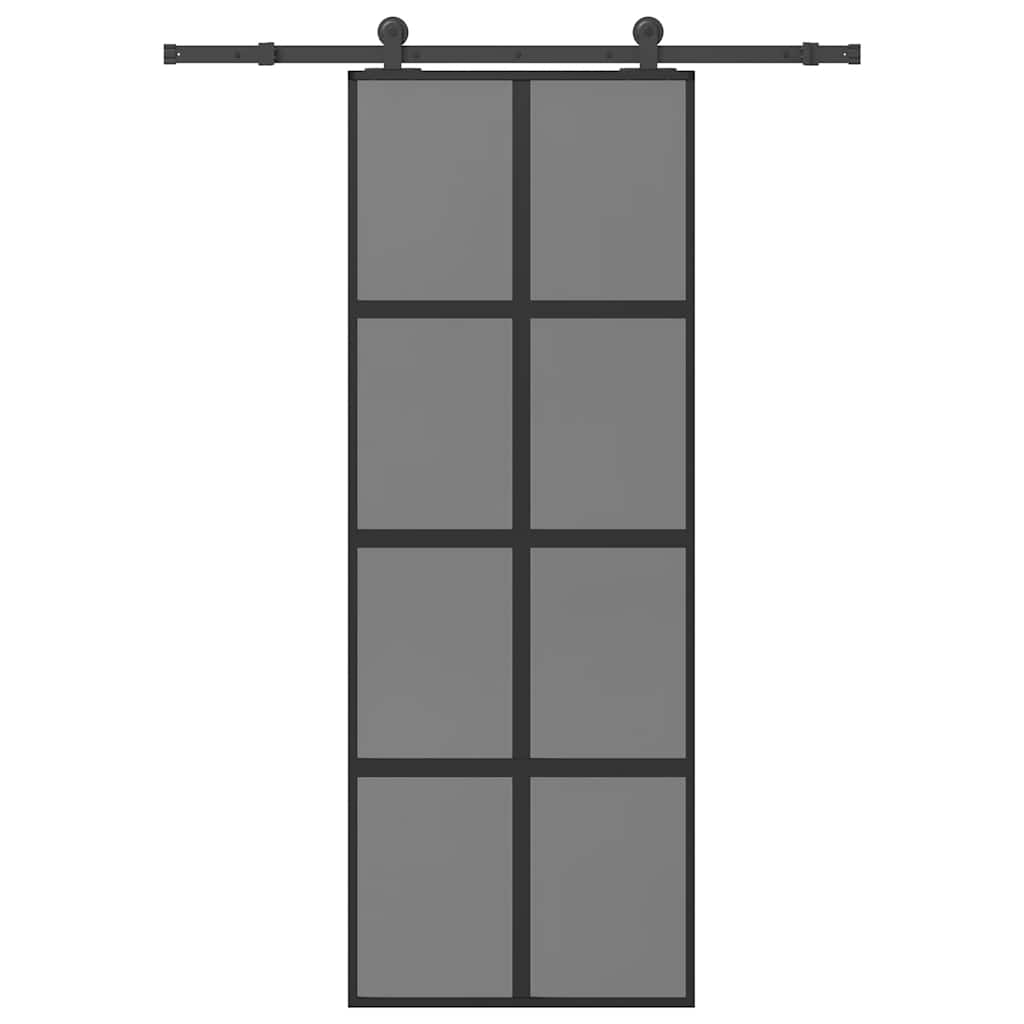 Schiebetür Mit Beschlag 76X205 Cm Esg-Glas & Aluminium