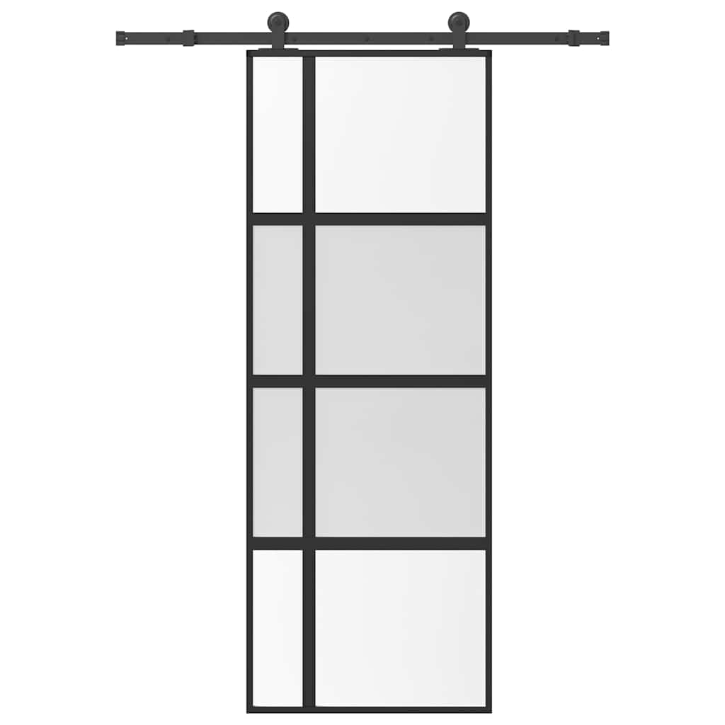 Schiebetür Mit Beschlag 76X205 Cm Esg-Glas & Aluminium