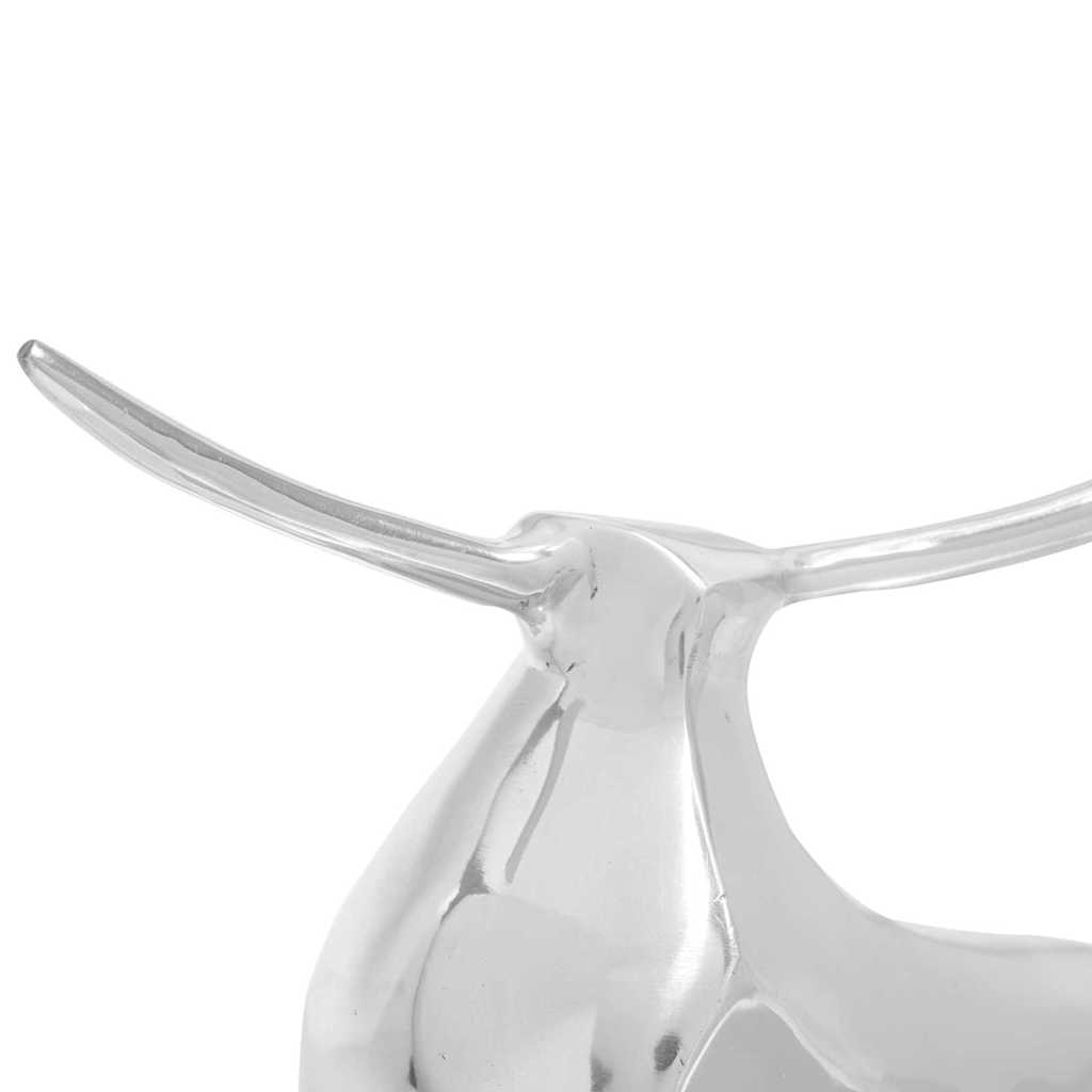 Stierskulptur Silber Aluminium