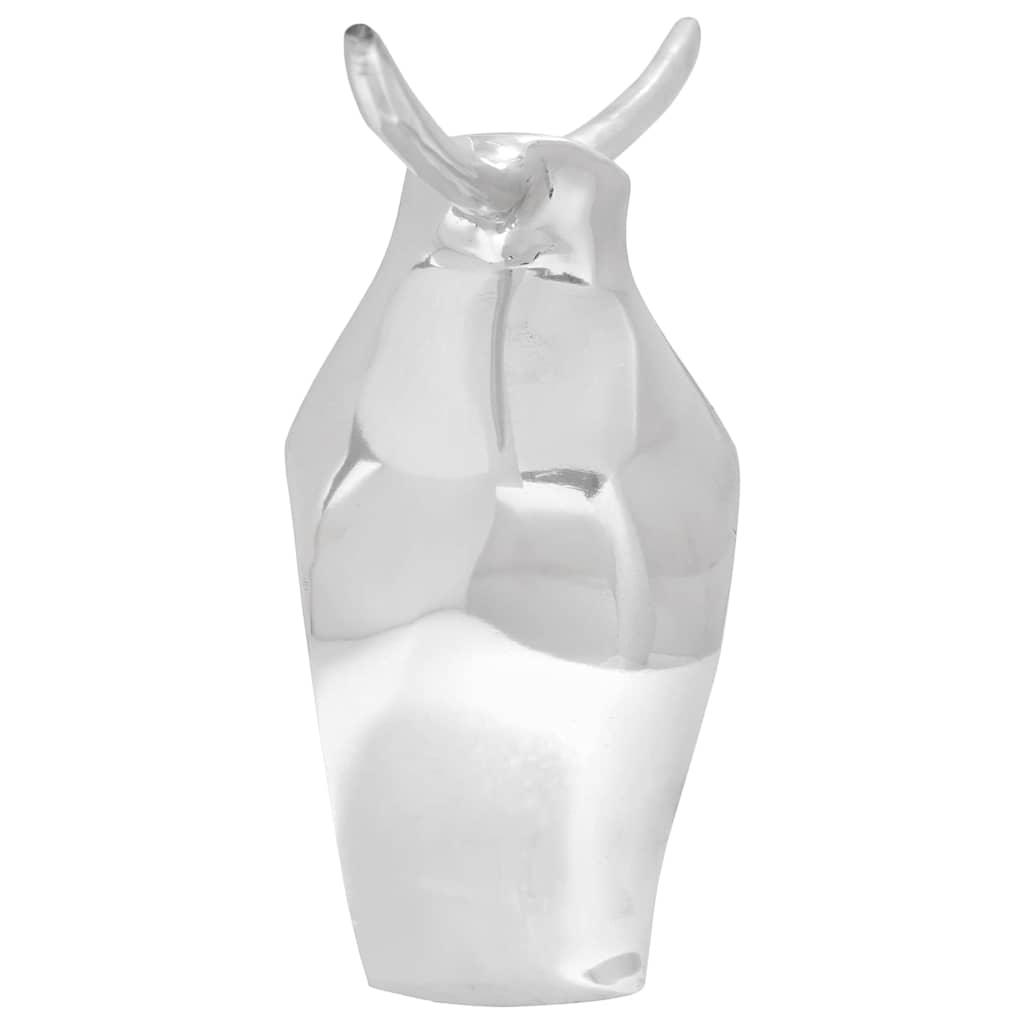 Stierskulptur Silber Aluminium