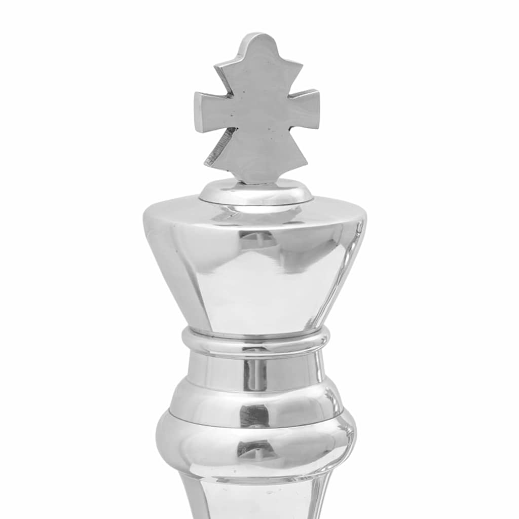 Skulpturen 2 Pcs Silber 17 X 17 X 42 Cm Aluminium