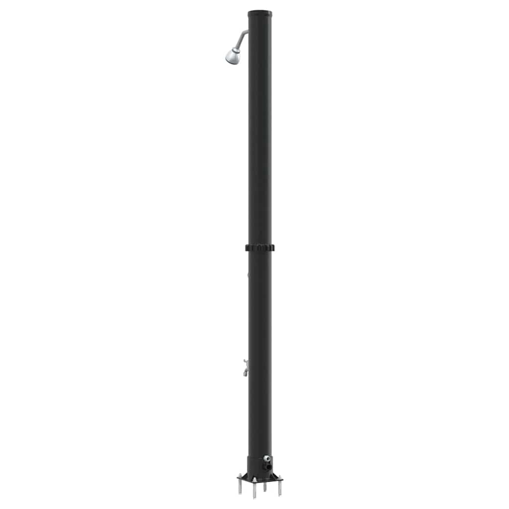 Außen Solardusche Schwarz 217 Cm Pvc Und Aluminium