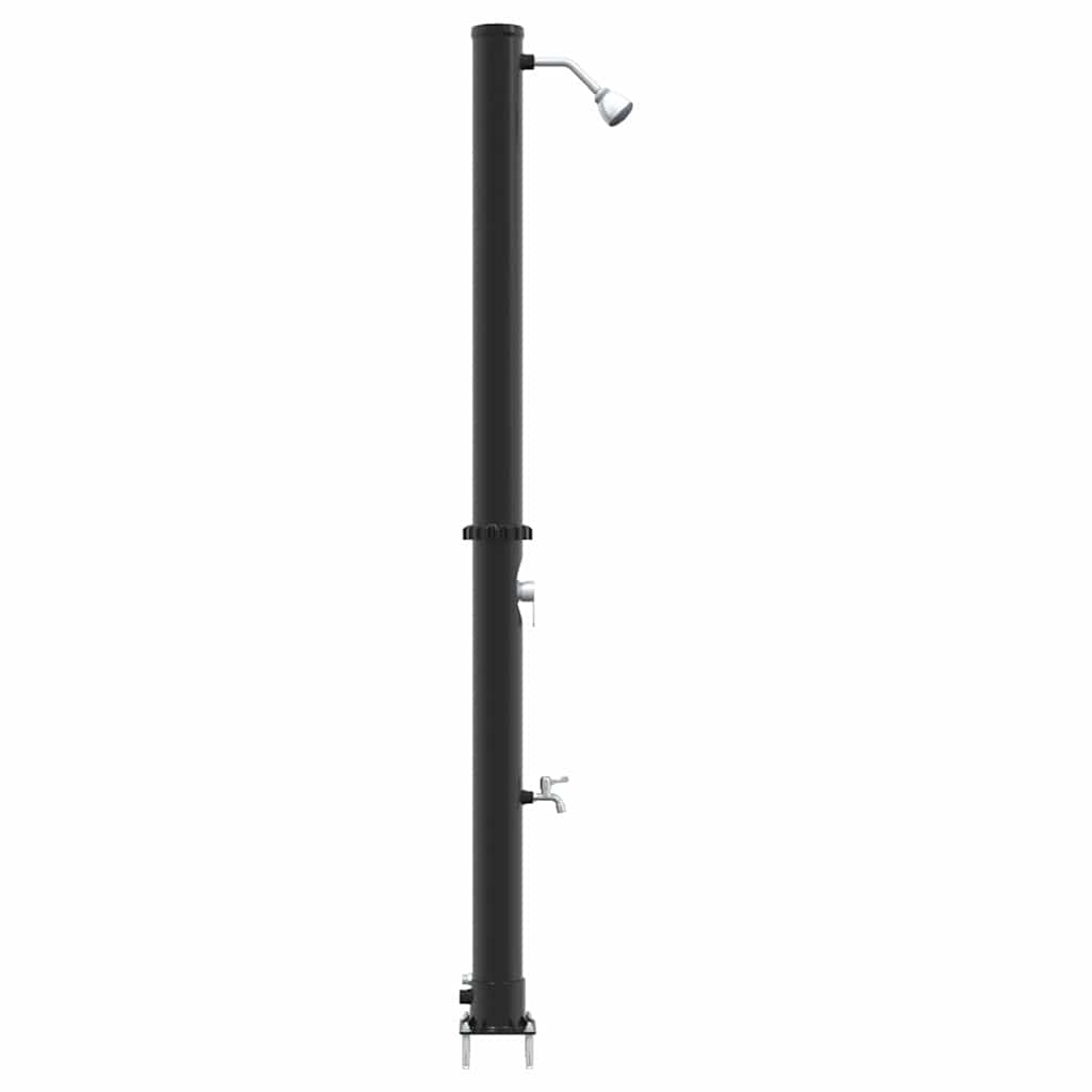 Außen Solardusche Schwarz 217 Cm Pvc Und Aluminium