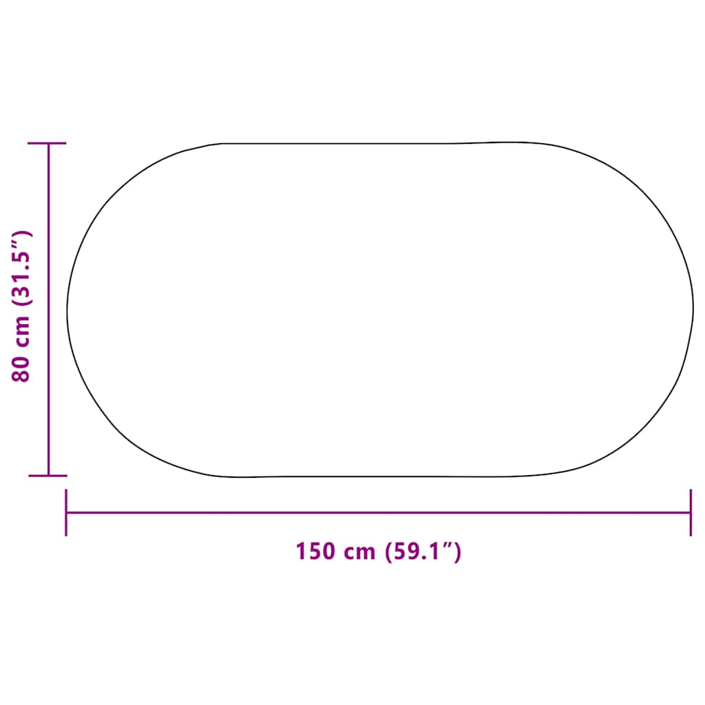 Teppich Zizur Braun 150 X 80 Cm Polypropylen