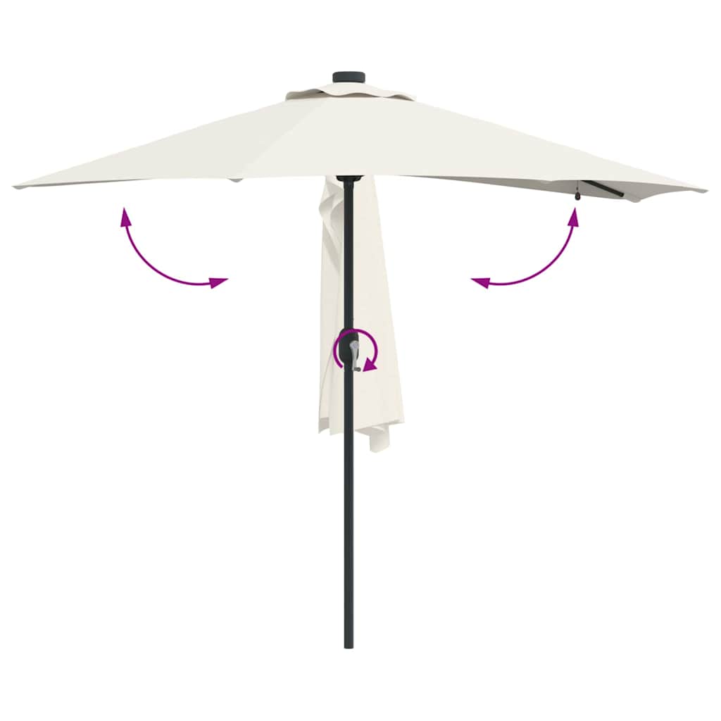 Garten-Sonnenschirm 294 X 150 X 223 Cm Polyester Und Stahl