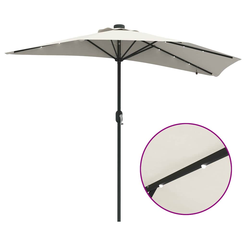 Garten-Sonnenschirm 294 X 150 X 223 Cm Polyester Und Stahl