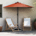 Garten-Sonnenschirm 294 X 150 X 223 Cm Polyester Und Stahl