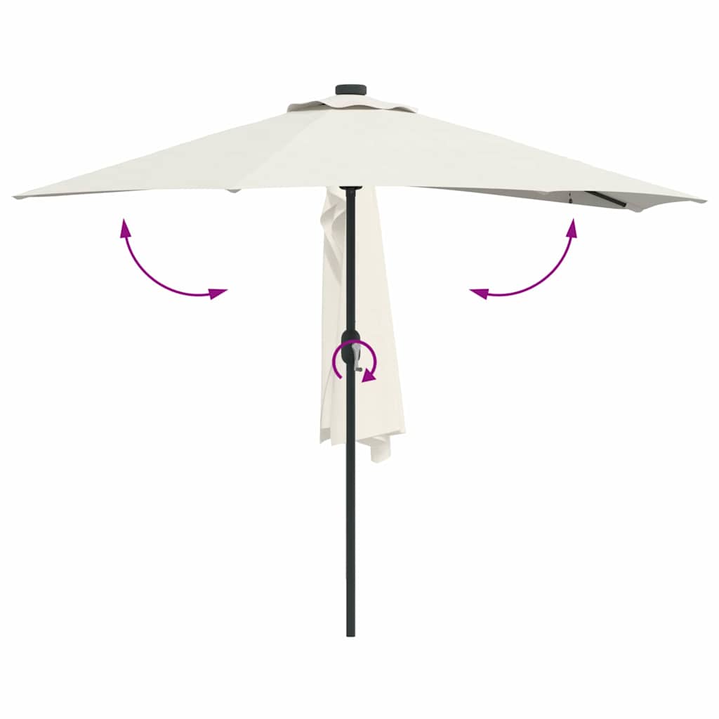 Garten-Sonnenschirm 294 X 150 X 224 Cm Polyester Und Stahl