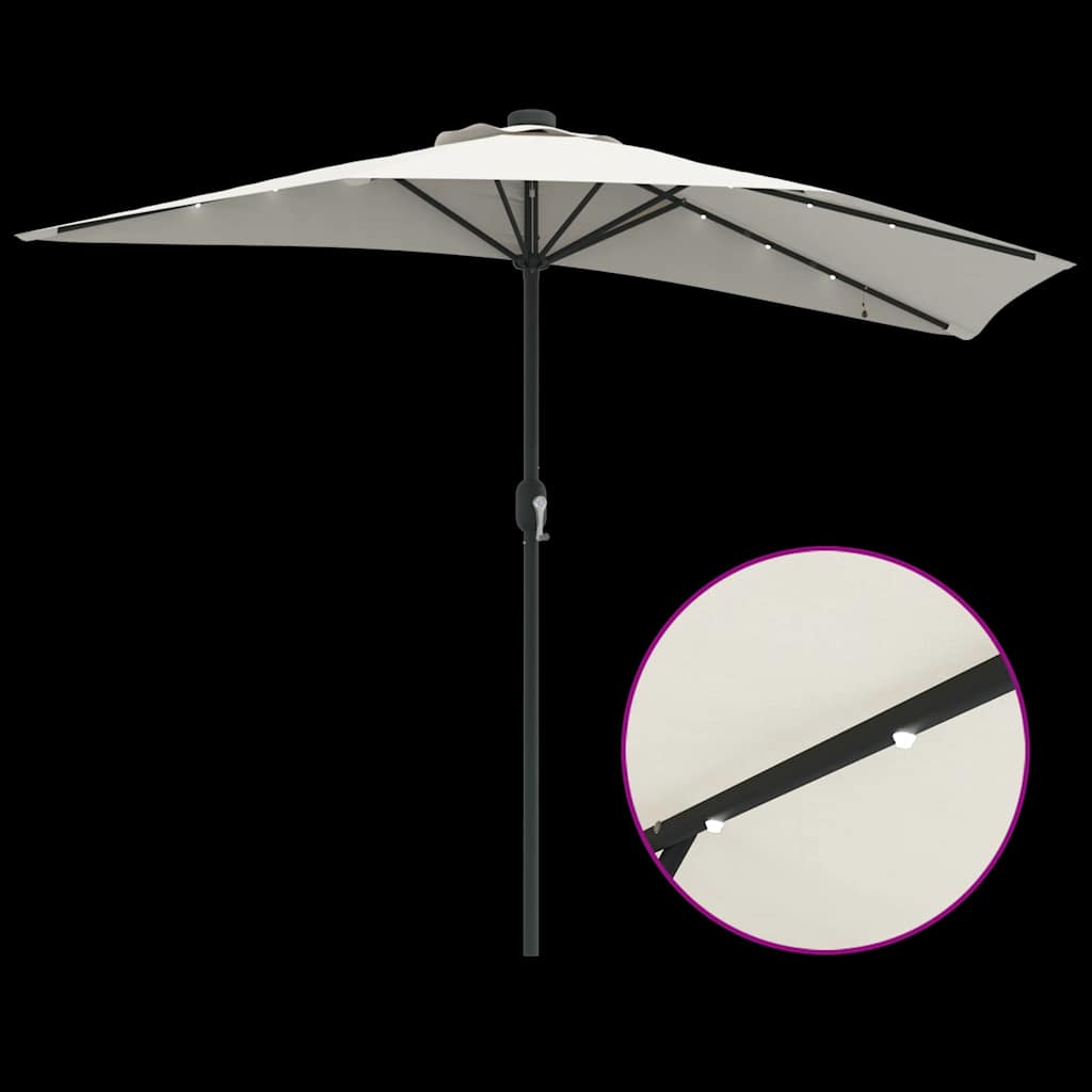 Garten-Sonnenschirm 294 X 150 X 224 Cm Polyester Und Stahl