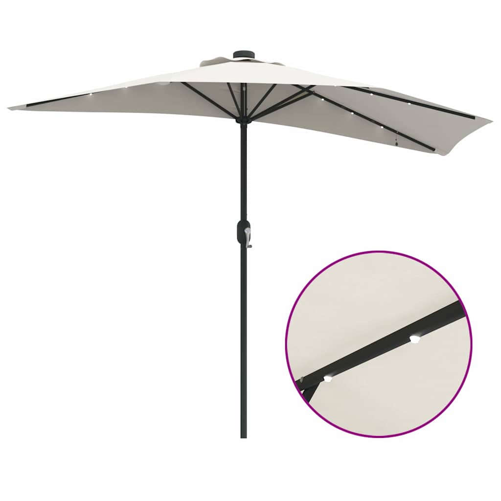 Garten-Sonnenschirm 294 X 150 X 224 Cm Polyester Und Stahl