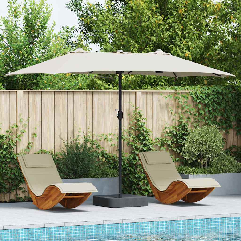 Garten-Sonnenschirm 385 X 209 X 244 Cm Polyester Und Stahl