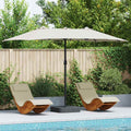 Garten-Sonnenschirm 385 X 209 X 244 Cm Polyester Und Stahl