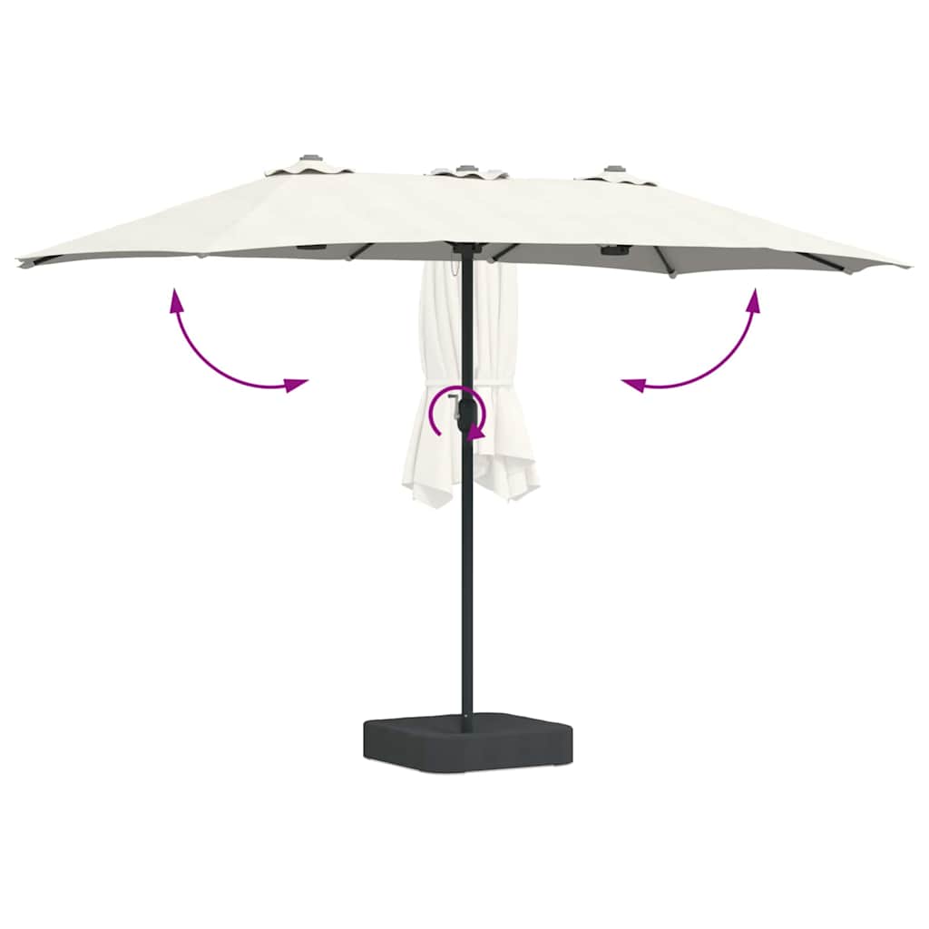 Garten-Sonnenschirm 385 X 209 X 244 Cm Polyester Und Stahl