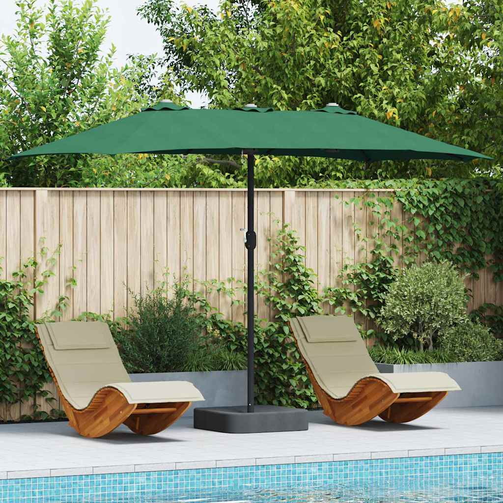 Garten-Sonnenschirm 385 X 209 X 244 Cm Polyester Und Stahl