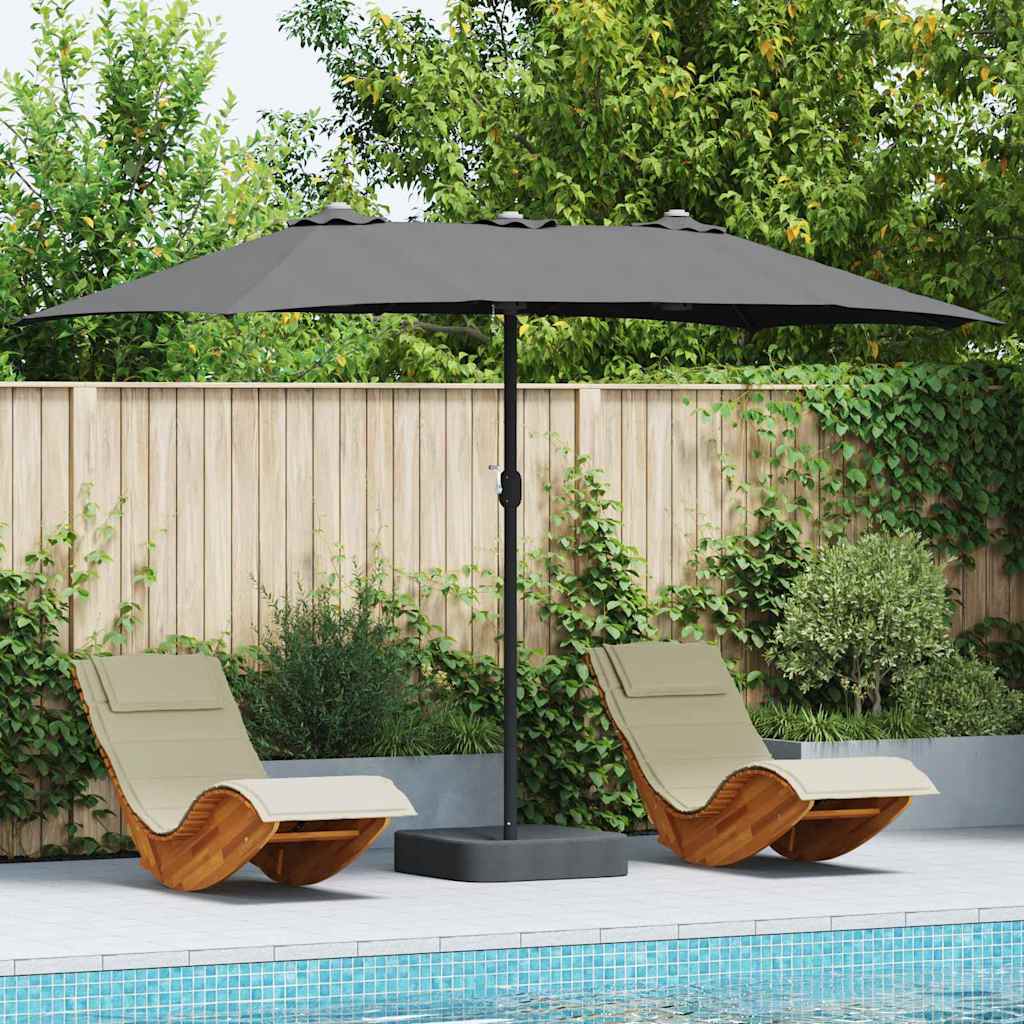 Garten-Sonnenschirm 385 X 209 X 244 Cm Polyester Und Stahl