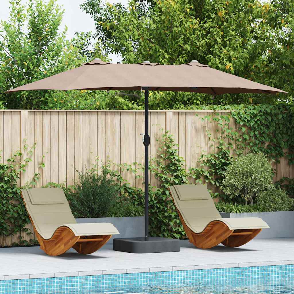 Garten-Sonnenschirm 385 X 209 X 244 Cm Polyester Und Stahl