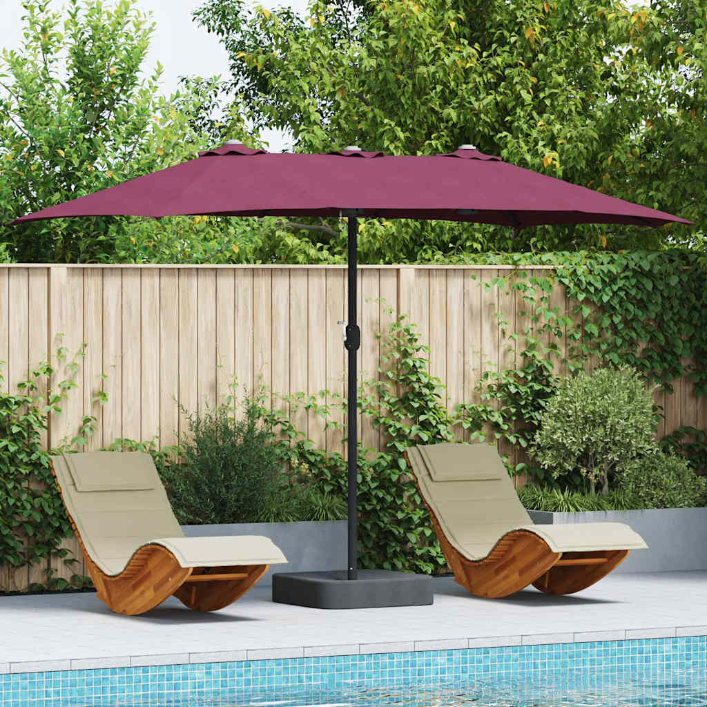 Garten-Sonnenschirm 385 X 209 X 244 Cm Polyester Und Stahl