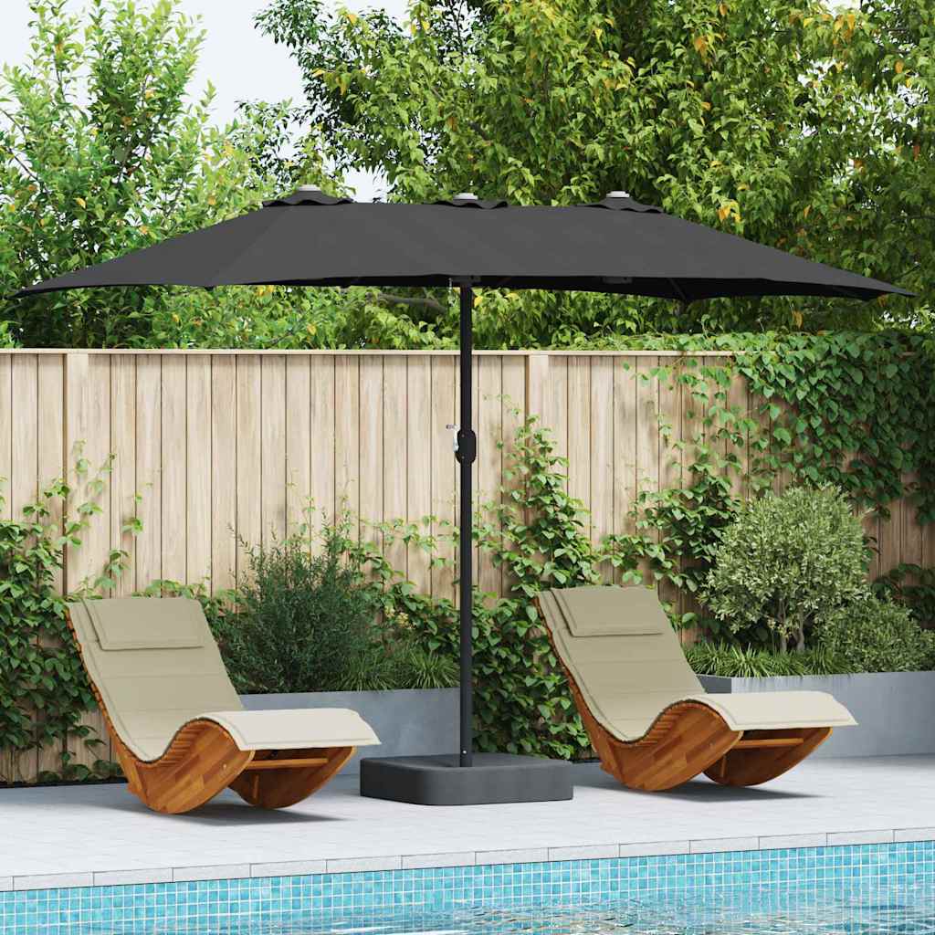 Garten-Sonnenschirm 385 X 209 X 244 Cm Polyester Und Stahl