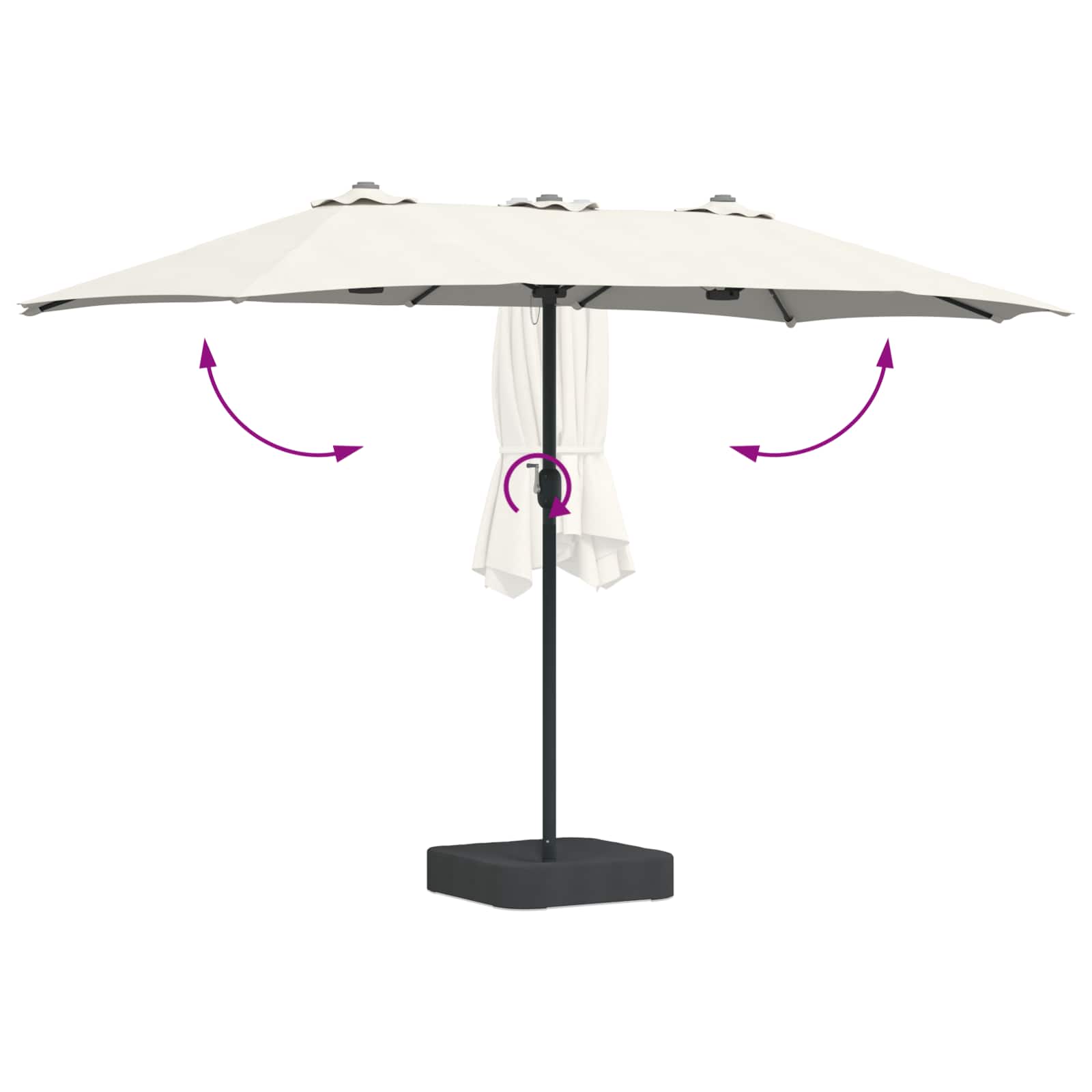 Garten-Sonnenschirm Und Anthrazit 385 X 209 X 244 Cm