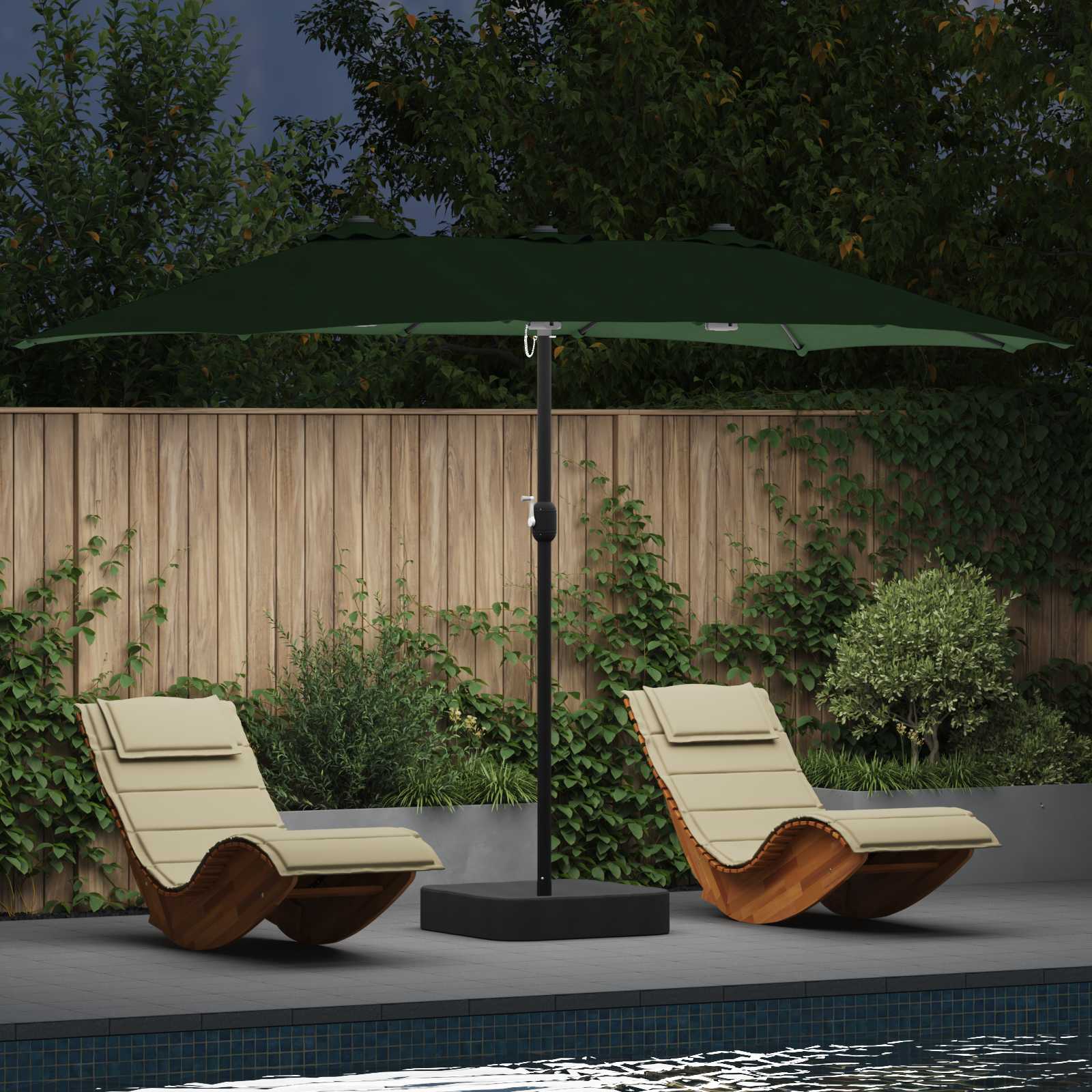 Garten-Sonnenschirm Und Anthrazit 385 X 209 X 244 Cm
