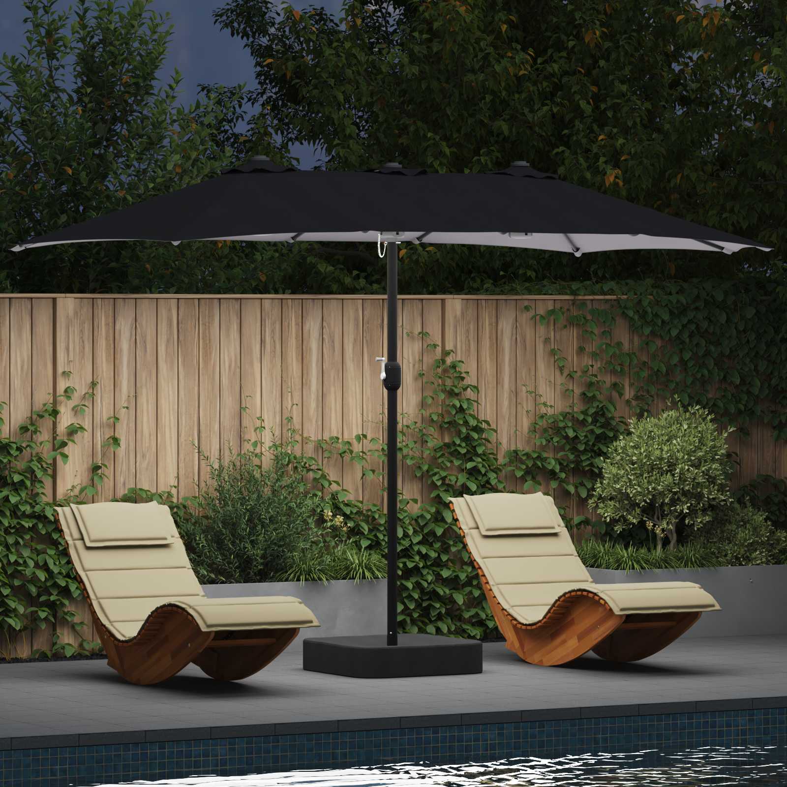 Garten-Sonnenschirm Und Anthrazit 385 X 209 X 244 Cm