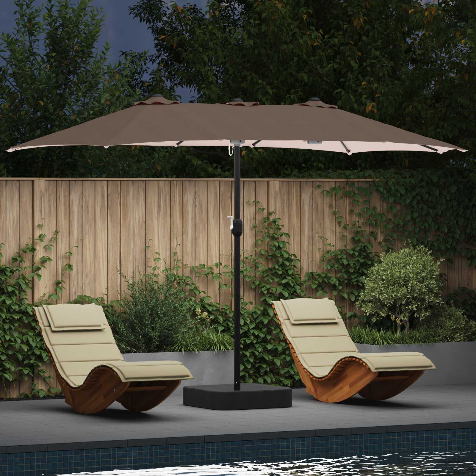 Garten-Sonnenschirm Und Anthrazit 385 X 209 X 244 Cm
