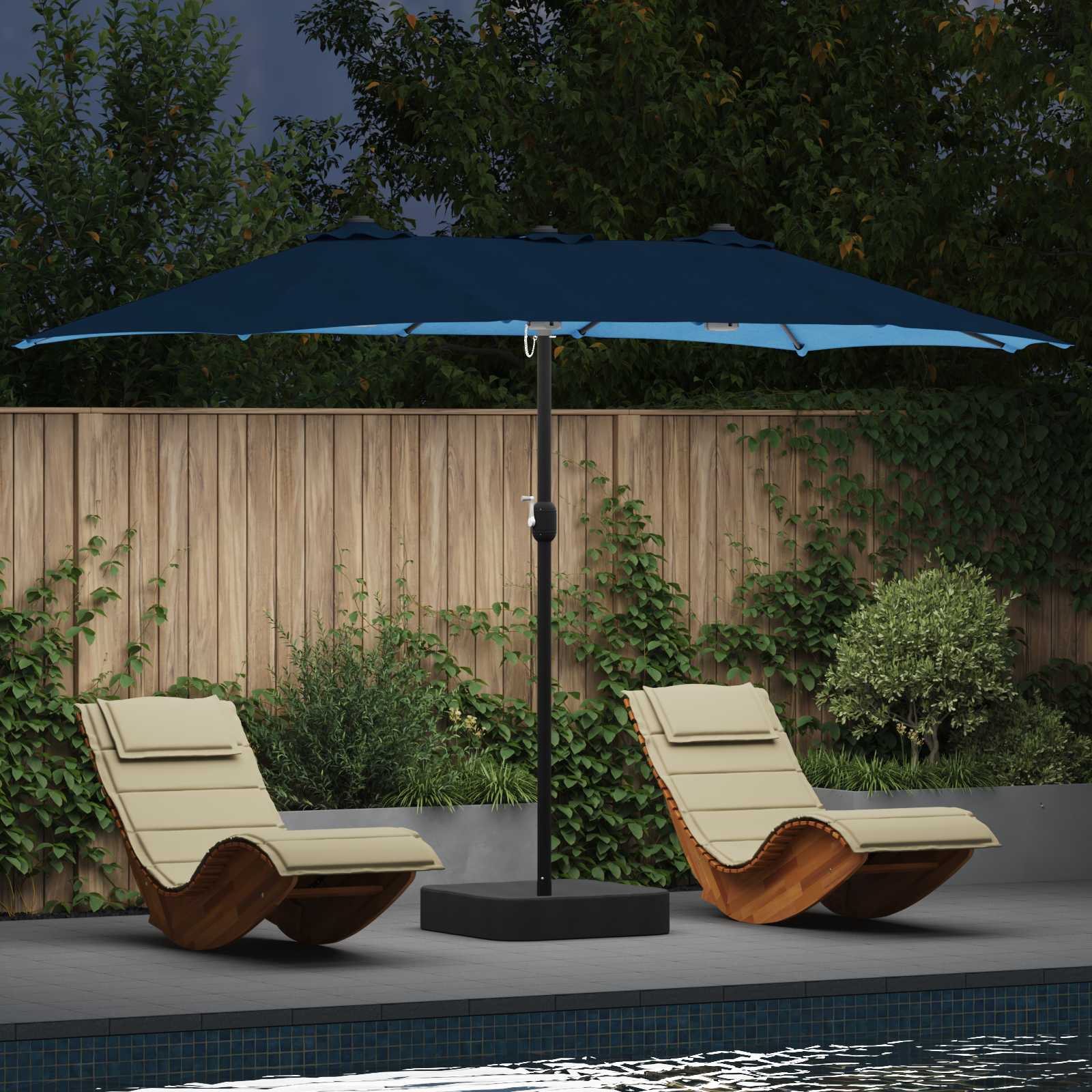 Garten-Sonnenschirm Und Anthrazit 385 X 209 X 244 Cm