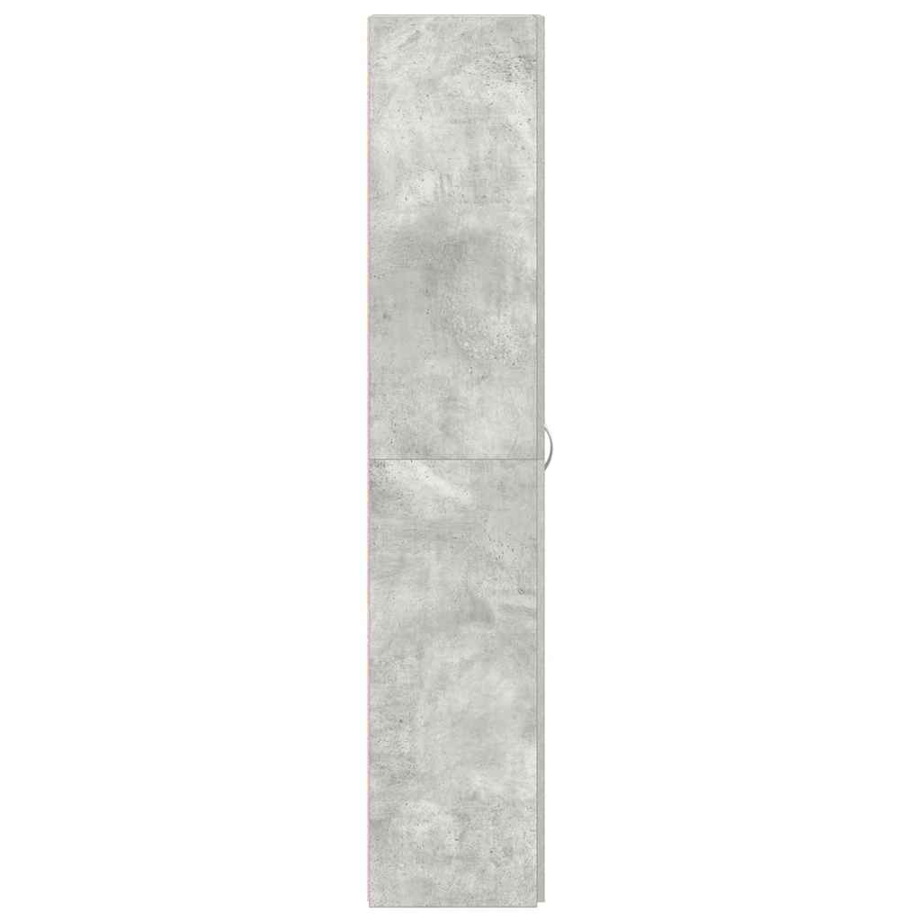 Schuhschrank Mit Regal Grau 80 X 35,5 X 180 Cm Holzwerkstoff