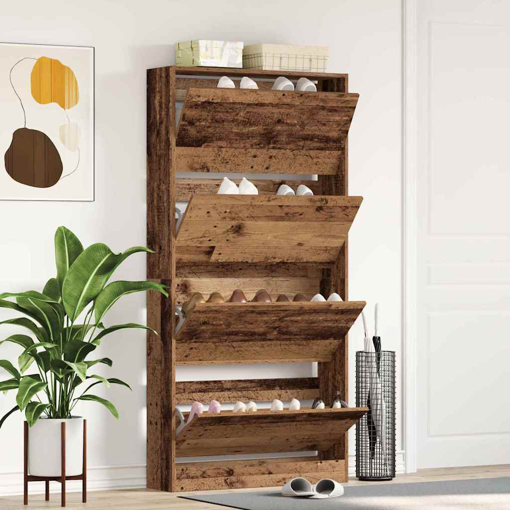 Schuhschrank Mit Regal Holzwerkstoff