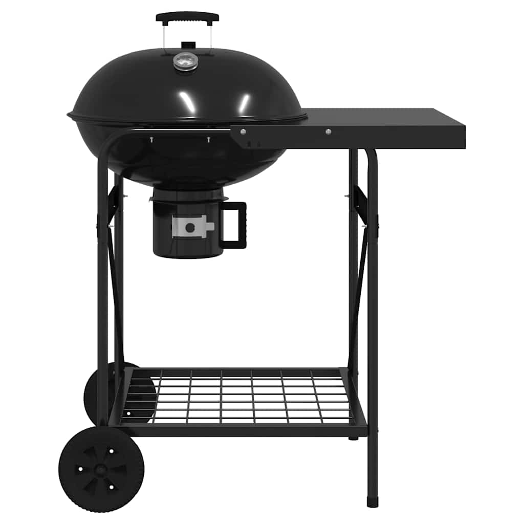 Outdoor Grill Mit Rad Schwarz 91 X 71 X 107 Cm Metall