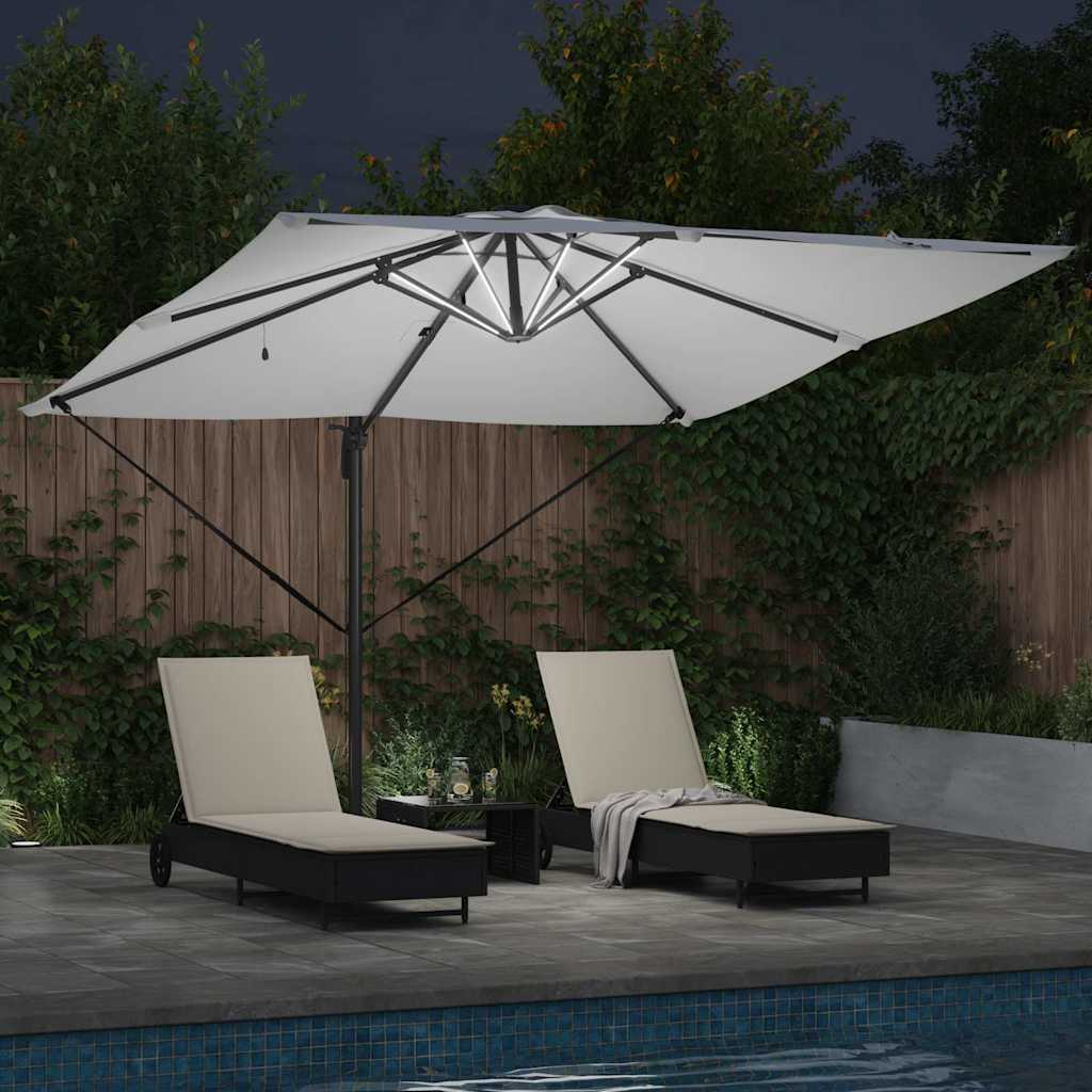 Sonnenschirm 286 X 284 X 270 Cm Aluminium Und Polyester