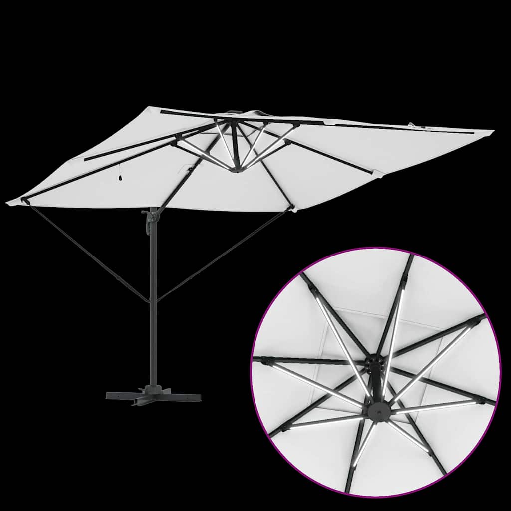 Sonnenschirm 286 X 284 X 270 Cm Aluminium Und Polyester