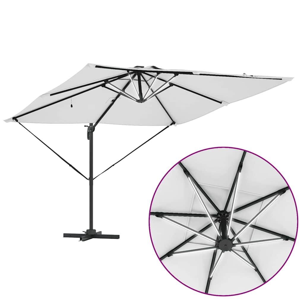 Sonnenschirm 286 X 284 X 270 Cm Aluminium Und Polyester