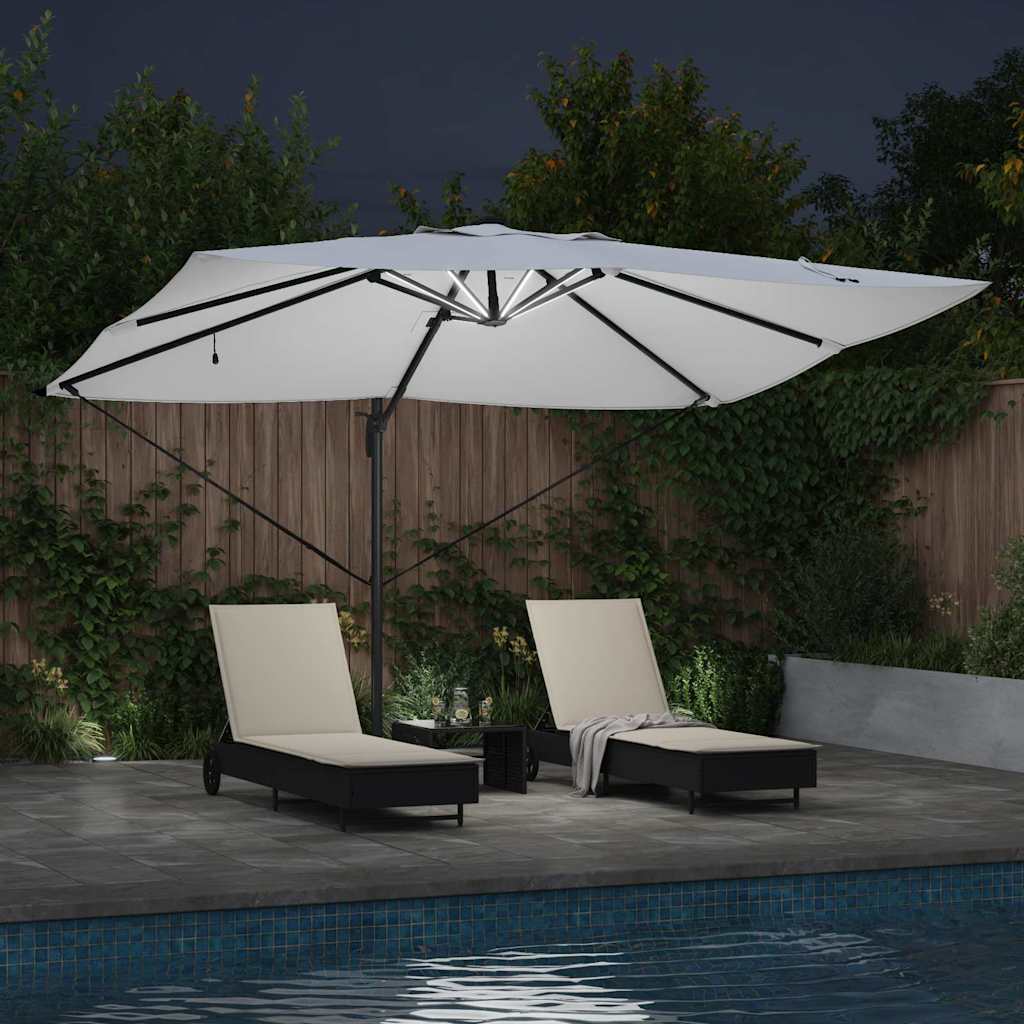 Sonnenschirm 352 X 251 X 265 Cm Polyester Und Aluminium