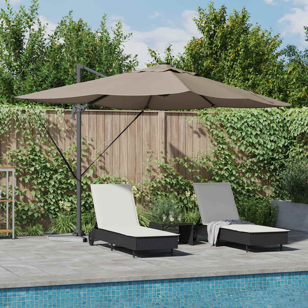 Sonnenschirm 352 X 251 X 265 Cm Polyester Und Aluminium