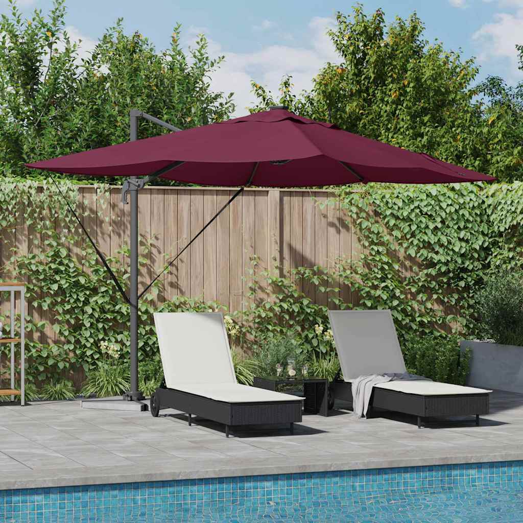 Sonnenschirm 352 X 251 X 265 Cm Polyester Und Aluminium