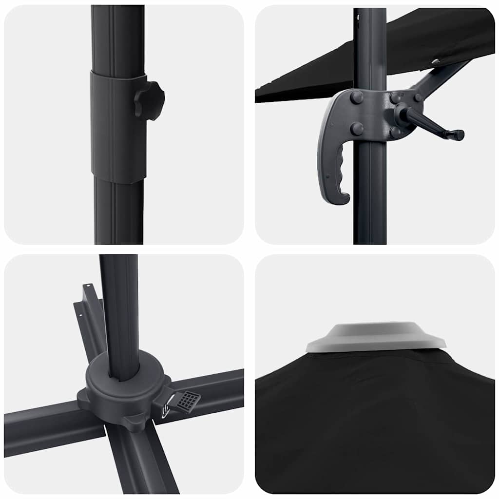 Roma Parasol 286 X 284 X 265 Cm Aluminium Und Polyester