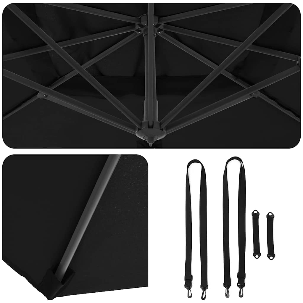 Roma Parasol 286 X 284 X 265 Cm Aluminium Und Polyester