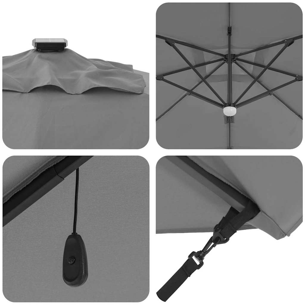 Roma Parasol Mit Led-Lichtleisten 286 X 284 X 270 Cm