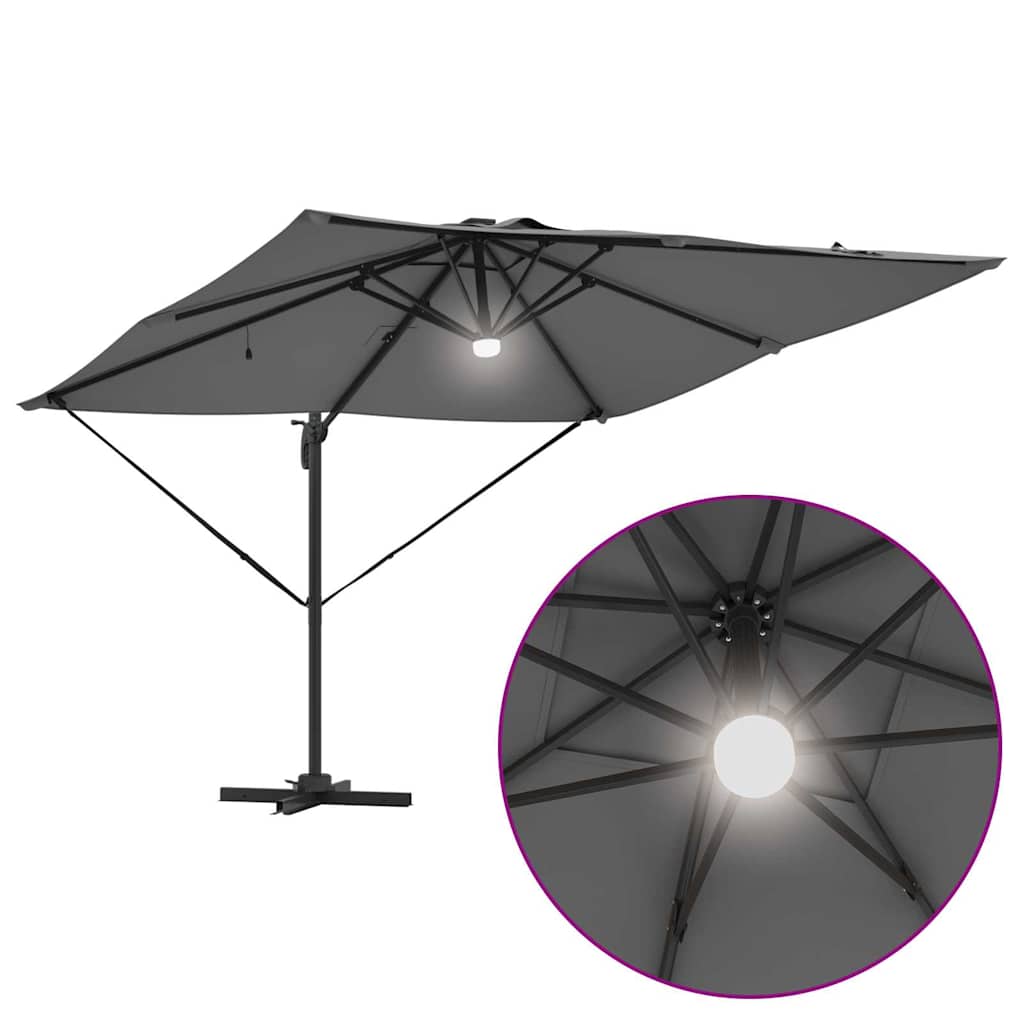 Roma Parasol Mit Led-Lichtleisten 286 X 284 X 270 Cm
